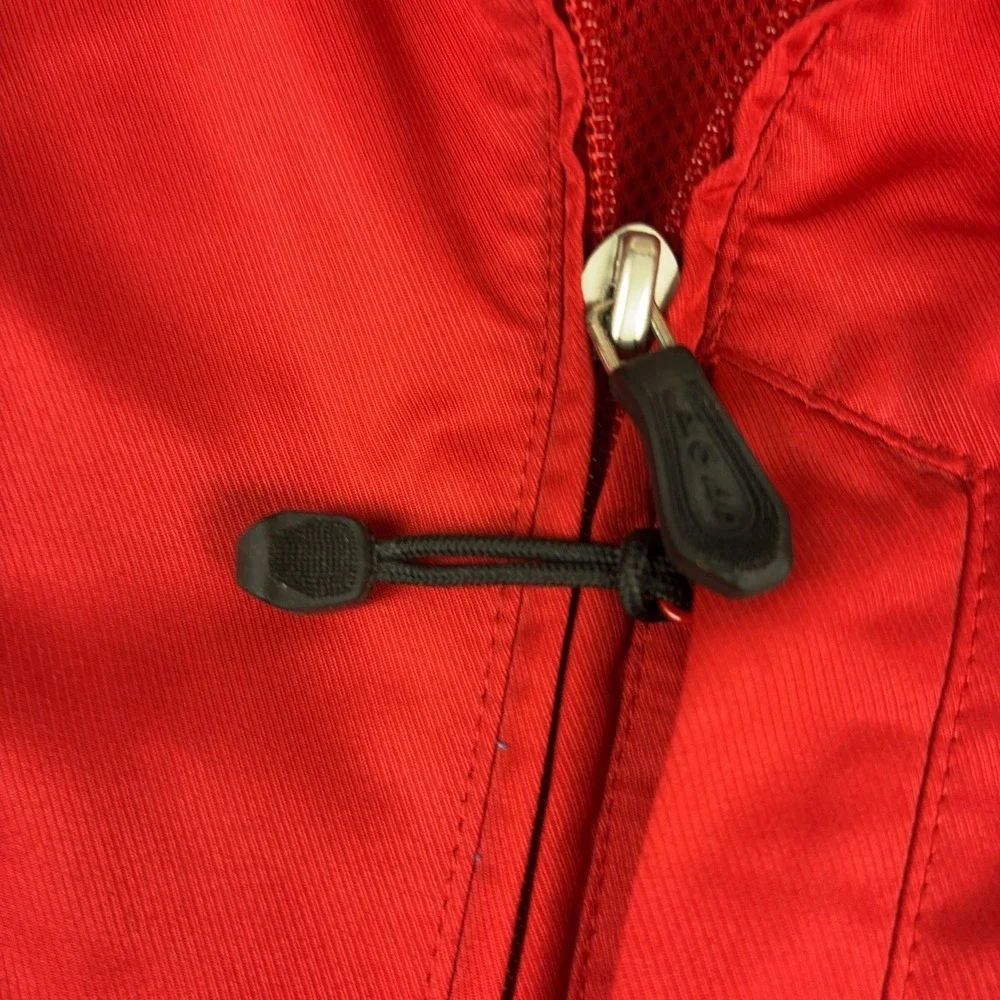 Vintage Polo Ralph Lauren Big Pony Vest Mens Large Red Golf Windbreaker Full Zip